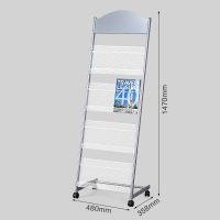 金属铁质落地移动宣传展示架 515银