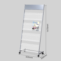 金属铁质落地移动宣传展示架 635银