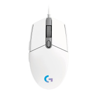 罗技(Logitech) G102第二代LIGHTSYNC游戏鼠标游戏级8000dpi传感器约1680万色流光灯效-白色