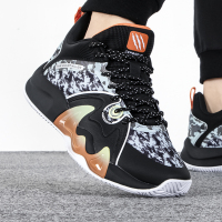 特步 男篮球鞋 878419120006黑/雪雾绿