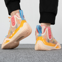 特步 男篮球鞋 878419120028果糖橘/跃动粉