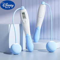 迪士尼官方旗舰无绳跳绳健身减肥运动女专用燃脂儿童学生中考专业电子计数款 蓝色-无绳款