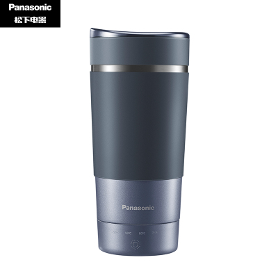 松下(Panasonic)电热水杯小型便携式烧水壶旅行自动加热杯办公外出保温杯NC-K501A 蓝色