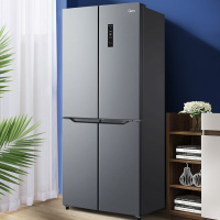 美的(Midea)425L十字对开双开四门大容量超薄变频风冷无霜官方家用电冰箱冰箱