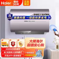 海尔电热水器60升3000W速热扁桶双胆速热八倍大水量一级能效WIFI智控预约洗浴 RA3U1