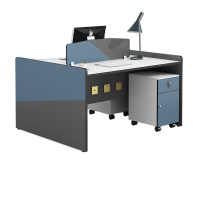 迅众 1200*1200*800mm双人位含柜 办公家具简约屏风工作位职员办公桌简约屏风工作位职员桌