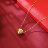 新金珠宝 黄金转运珠 999足金猫眼金珠吊坠小金珠子配项链 [1042]