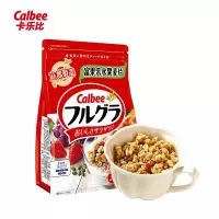 Calbee/卡乐比进口原味水果麦片600g*2包即食燕麦片早餐饱腹食品冲饮