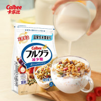 Calbee/卡乐比进口冲饮富果乐减少糖550g*3袋谷物麦片即食早餐燕麦片