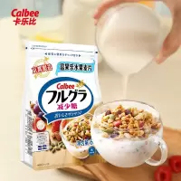 Calbee/卡乐比进口冲饮富果乐减少糖600g*3袋谷物麦片即食早餐燕麦片