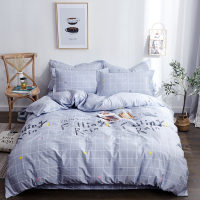 梦特娇全棉四件套秋冬季印花斜纹学生宿舍三件套床单被罩纯棉网红风床品