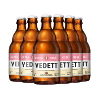 白熊啤酒(VEDETT) 白熊玫瑰红果啤 330ml*6瓶 比利时进口果味啤酒