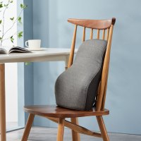 8H 腰靠 天然乳胶护椎腰靠plus 办公室靠枕靠垫 座椅靠背垫汽车腰垫 孕妇腰垫 椅子抱枕靠垫 舒适灰 45 × 40