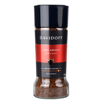 [24.08起到期]Davidoff大卫杜夫冻干速溶咖啡粉香浓型100g*1瓶黑咖啡