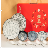 爱家家14头日式高温陶瓷餐具套装SYLC-014