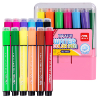 得力(deli)70652水彩笔 大容量印章水彩笔可水洗水彩笔 12色 粉色