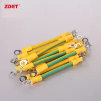 ZDET 法兰跨接线 6平方黄绿BVR线 L=200mm 孔径24(根)