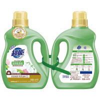 超能 植沐悦色洗衣液 绿色风铃草香 植物氨基酸 防串色黑科技 无磷绿色环保 3.38kg*4瓶 整箱装