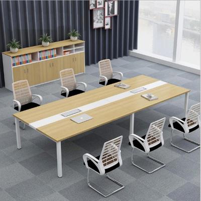 匡大办公桌钢架多媒体会议桌4.0*1.6米会议桌