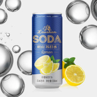 崂山矿泉水 苏打水330mlx24罐柠檬味饮料整箱气泡青岛特产国产饮用水