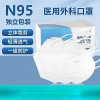 SUXINGAUTO N95口罩医用口罩一次性防护医用口罩耳挂式阻隔飞沫血液体液分泌物25只/盒