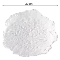 艺术玻璃果盘 冰凝不规则玻璃盘(大号) 1个
