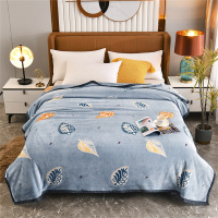 梦特娇双面云貂绒毛毯办公室午睡小毯子珊瑚绒空调沙发盖毯四季通用床单