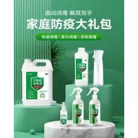 家用防疫免洗杀菌消毒液次氯酸消毒剂儿童玩具母婴宠物消毒套餐六(100ML便携装+2.5L次氯酸消毒液)