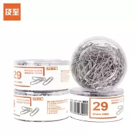 及至 JZ3359镀镍回形针29mm(150枚/筒) JZ3359 单位:筒