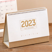 纽茵曼 朗捷(longe) 台历2023年日历简约兔年月历大格子书写计划本式年历办公桌面日历桌历可定制广告位 纸质--大