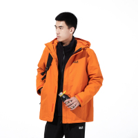 jackWolfskin男装 冬季户外防风保暖运动服抓绒内胆三合一冲锋衣夹克外套 5012774-2205 M