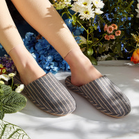 达拉熊家居棉拖鞋女室内春秋冬季家用地板日式布底办公室男冬天防滑