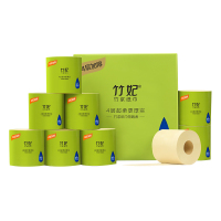 纽茵曼竹妃 zofee 竹浆卷纸巾本色卷筒有芯纸整箱4层*150克27卷/箱