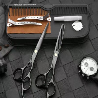 火匠千禧星 理发器美发剪刀 银色-8件套
