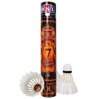 好顺羽毛球训练比赛稳定耐打RSL7号77速鸭毛12只装/桶