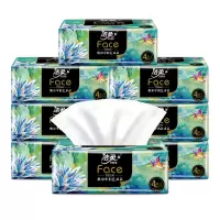 洁柔(C&S) face油画系列抽纸80抽4层8包装