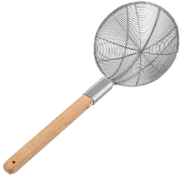 密漏漏网Ф22cn,手柄长29cm木制手柄漏网材质:铁 呈爱美美