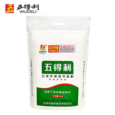 五得利(WUDELI) 五星多用途小麦粉5kg*1袋包子饺子馒头家用面粉麦香浓郁10斤袋装