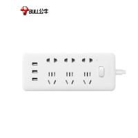 公牛 明装插座 USB充电插座插排插线板接线板 6位总控带3个USB插孔全长3米 GNV-UUB126