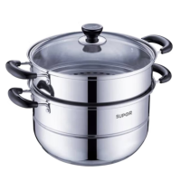 苏泊尔(SUPOR) 畅享经典不锈钢双层蒸锅 VZ26BS01 蒸锅26cm2层
