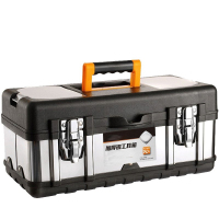 工具箱收纳箱家用多功能手提箱20寸加厚不锈钢工具箱 单个装