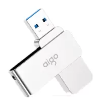 爱国者(aigo)128GB USB3.2 U盘 U330金属旋转系列 银色 快速传输 出色出众 单位:个