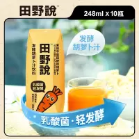 田野说 发酵胡萝卜汁 乳酸菌发酵饮料纯果蔬汁混合蔬菜汁 248ml*10瓶 单箱价