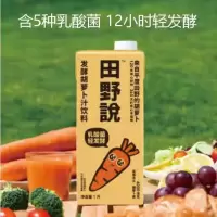 田野说 发酵胡萝卜汁 乳酸菌发酵饮料纯果蔬汁混合蔬菜汁 1L*2瓶 单箱价