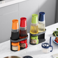 摩飞 MR1107 玻璃油壶调料罐组合家用调料瓶套装 蓝绿色