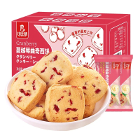 比比赞蔓越莓曲奇饼干790红小零食手工点心小吃休闲食品