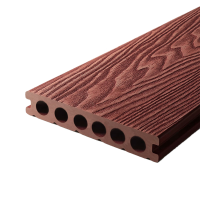 SPEEDWATTX 实木共挤木塑板 圆孔 加厚木纹红木色3000*140*25(mm)