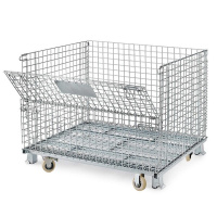 瑞翔推荐 兴安迈仓储笼折叠快递笼收纳蝴蝶笼带轮可定制XAM0219承重800kg分拣筐