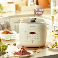 小熊(Bear)常规家庭压力锅YLB-A50P1压力锅5L双胆