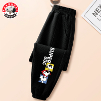 史努比(SNOOPY)童装男童华夫格运动卫裤2022秋季新款大童潮流裤子NAW